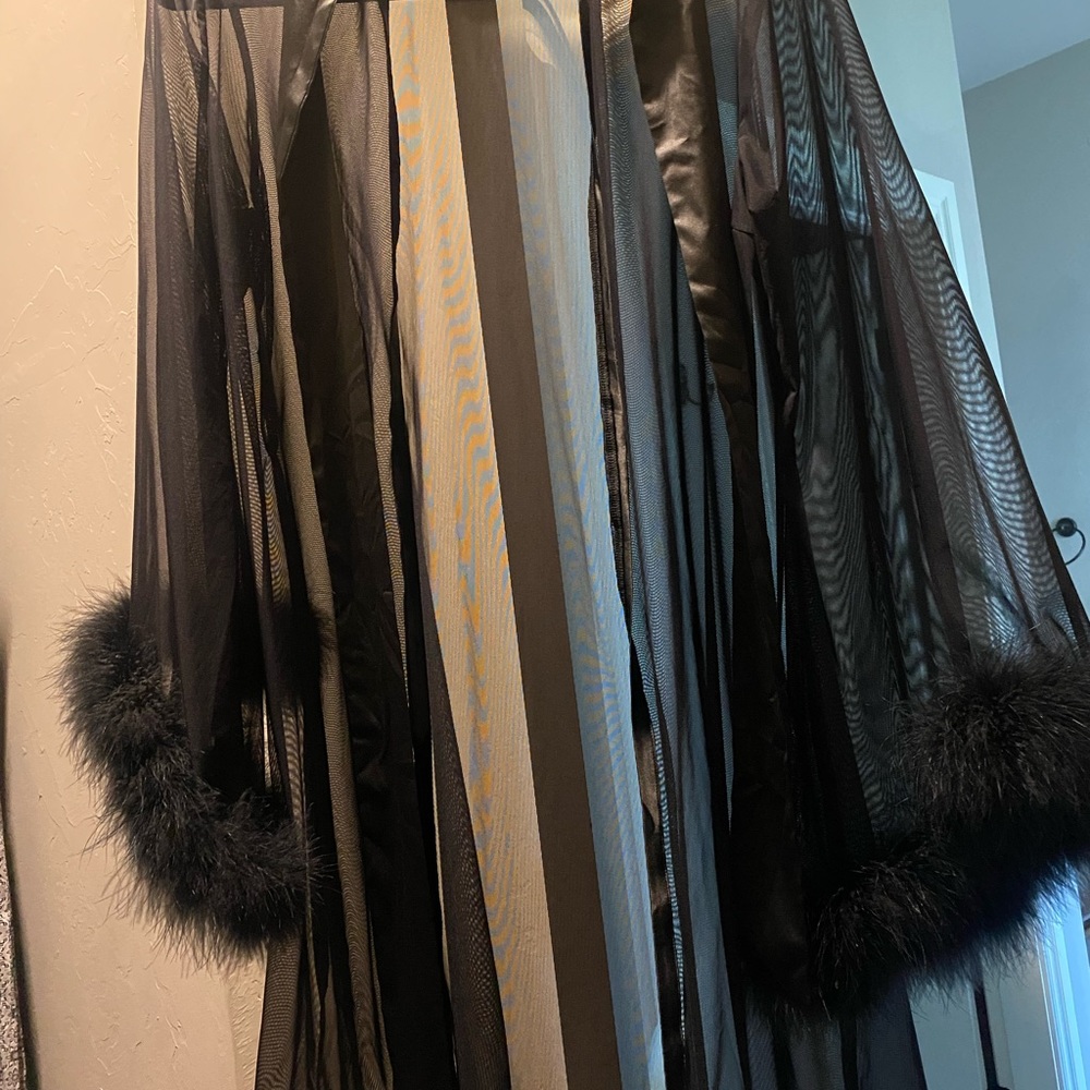 Black Sheer Robe
